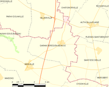 Carte de la commune de Garancières-en-Beauce.