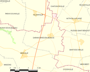 Poziția localității Garancières-en-Beauce