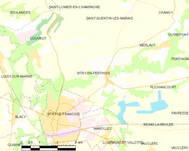 Mapa obce Vitry-en-Perthois