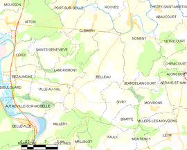 Mapa obce Belleau