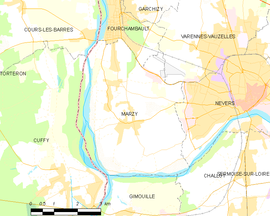 Mapa obce Marzy