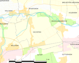 Mapa obce Dachstein