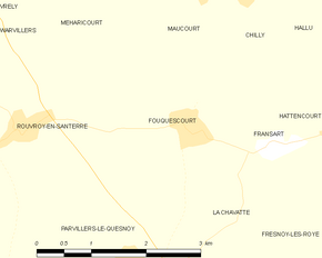 Poziția localității Fouquescourt