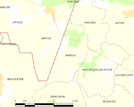 Mapa obce Marieux