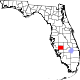Harta statului Florida indicând comitatul DeSoto