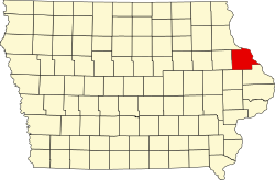 Map of Iowa highlighting Dubuque County.svg