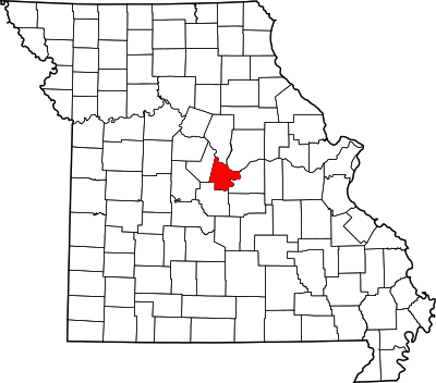 Map of Missouri highlighting Cole County.svg