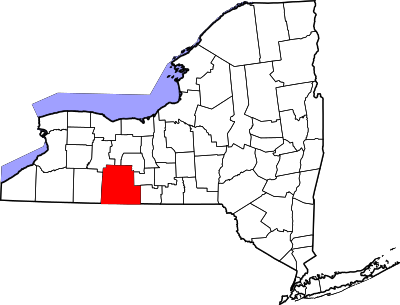 Locatie van Steuben County in New York