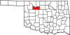 Map of Oklahoma highlighting Major County.svg