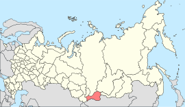 तुवा प्रजासत्ताकचे रशिया देशाच्या नकाशातील स्थान
