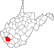 Map of West Virginia highlighting Logan County.svg