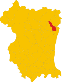 Locatie van Castelnovo del Friuli in Pordenone (PN)