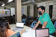 Marvin Molin, assists one of the participants during the tutorial session of WPWP in the Philippines 2021