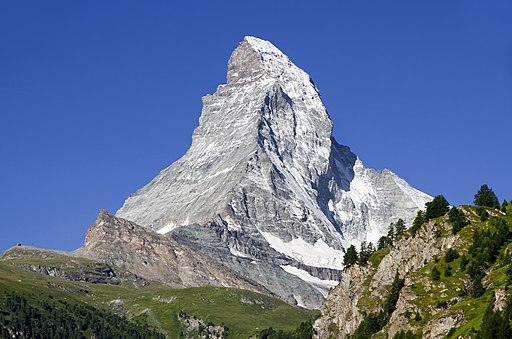 Matterhorn as seen from Zermatt, Wallis, Switzerland, 2012 August