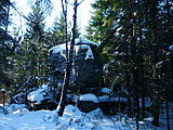 Čeština: Skály Obří kostky na Medvědí stezce, což je naučná stezka v okrese Prachatice v okrese Prachatice, Jihočeský kraj. English: Giant Dice rocks on the educational trail Medvědí stezka (Bear Trail), Prachatice District, South Bohemian Region, Czech Republic.