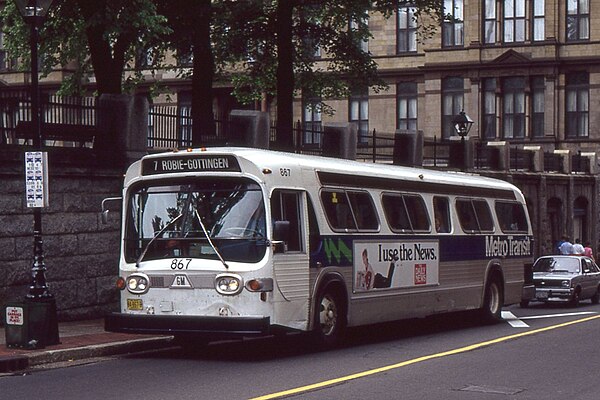 Metro Transit bus on Barrington Street, 1990