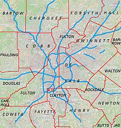 DeKalb County Konfederatsiyasi yodgorligi Atlantada Metroda joylashgan