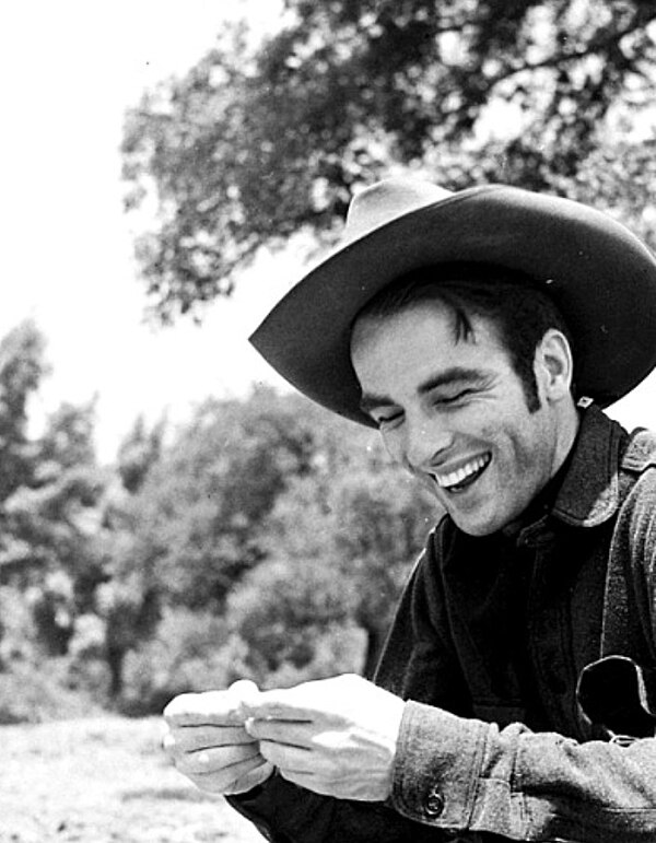 Montgomery Clift between filming.