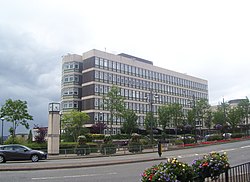 Motherwell Civic Centre, headquarters of North Lanarkshire Council, located in Motherwell