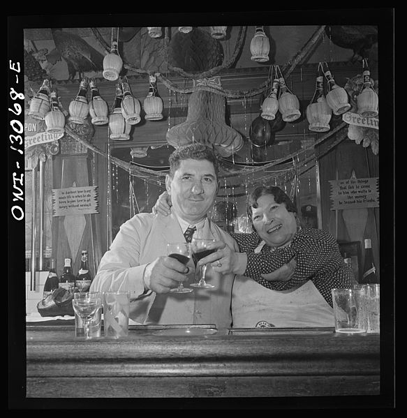 File:Mr. and Mrs. Di Costanzo at the bar of their restaurant 8d23918v.jpg