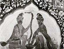 Mural of two Nihang Sikhs making Bhang or Sukh Nidhan. Mural of two Nihang Sikhs making Bhang or Sukh Nidhan.jpg
