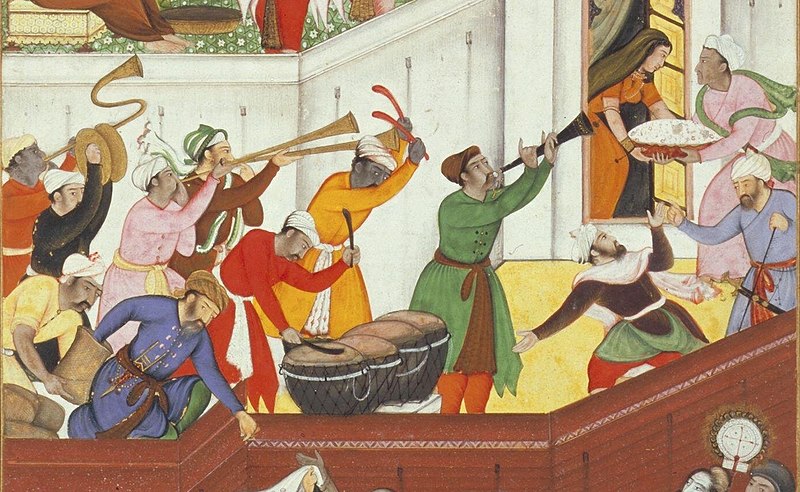 File:Musicians of the naqqāra-khāna celebrate the birth of Prince Salim.jpg