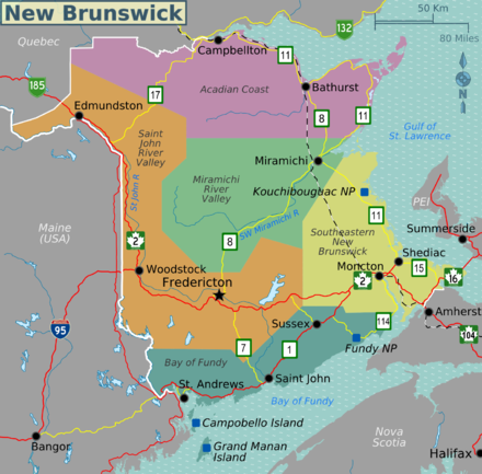 New Brunswick First Nations Map Outline Of New Brunswick - Wikiwand