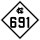 Marcador de la autopista 691 de Carolina del Norte