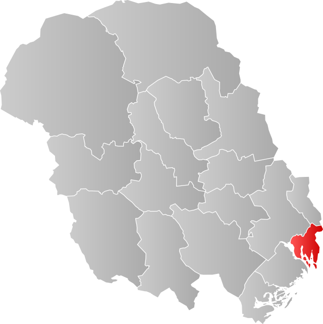 Lage der Kommune in der Provinz Telemark