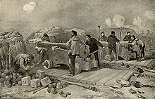 Naval brigade guns and gunners at the siege of Sevastopol (1854-1855), during the Crimean War Naval-brigade-battery.jpg