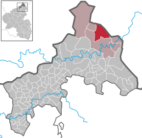 Poziția Niederfischbach pe harta districtului Altenkirchen