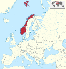 Położenie Norwegii