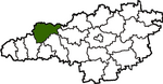 Новаархангельскі раён на мапе