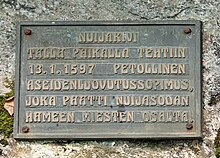 A memorial plaque dedicated to the fallen peasants Nuijakivi.JPG