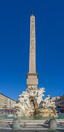 Obelisco Fontana dei Fiumi Piazza Navona Roma.jpg