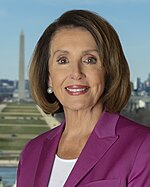 Speaker of the House Nancy Pelosi Official photo of Speaker Nancy Pelosi in 2019.jpg