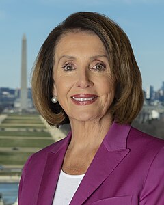 Speaker Pelosi Official photo of Speaker Nancy Pelosi in 2019.jpg