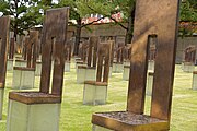 Oklahoma City National Memorial - to the Oklahoma City bombing This is an image of a place or building that is listed on the National Register of Historic Places in the United States of America. Its reference number is 01000278.