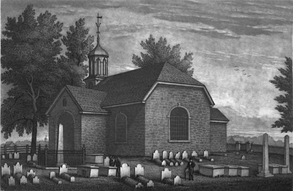 "Swede's Church" by John Sartain (1845)