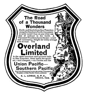 Magazine display advertisement for the "Overland Limited" c. 1905