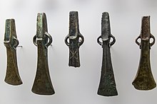 Axes from the Late Bronze Age, on display at the Archaeological Museum of Asturias. Oviedo - Museo Arqueologico de Asturias - 151023 121857.jpg