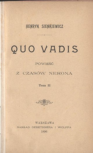 <i>Quo Vadis</i> (novel) Historical novel