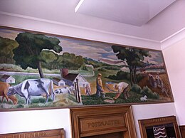 Spring Pastoral (1940), Meert's mural at the post office in Mount Vernon, Missouri PO mural in Mount Vernon, MO.jpg