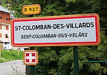 Bilingual French-Arpitan Savoyard sign