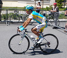 Paolo Tiralongo prevailed during this mountainous stage, soloing to victory in San Giorgio del Sannio Paolo Tiralongo.JPG