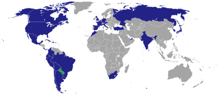 Map of Paraguayan diplomatic missions
.mw-parser-output .legend{page-break-inside:avoid;break-inside:avoid-column}.mw-parser-output .legend-color{display:inline-block;min-width:1.25em;height:1.25em;line-height:1.25;margin:1px 0;text-align:center;border:1px solid black;background-color:transparent;color:black}.mw-parser-output .legend-text{}
Paraguay
Countries that host a Paraguayan embassy Paraguayan diplomatic missions.PNG