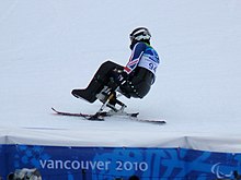 Alpine skiing: Talan Skeels-Piggins from Great Britain at the Winter Paralympics 2010 in Vancouver. Paralympic 2010 - Alpine skiing - Talan Skeels-Piggins.jpg