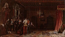Paul Delaroche - L’assassinat du duc de Guise au château de Blois en 1588 - Google Art Project.jpg