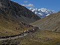 Procesión y subida de las comparsas de la nación Tawantinsuyo hacia el Santuario de Qoylluriti en julio del 2022. Subida por Ana G. Pumacayo