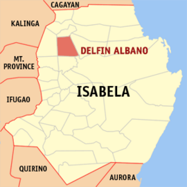 Delfin Albano na Isabela Coordenadas : 17°19'N, 121°47'E